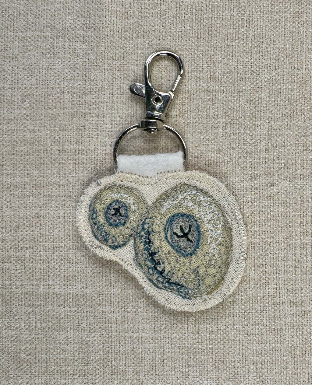 Selkie “Time Passing - Barnacles” Talisman – Free Motion Embroidered Patch / Bag Charm - Bag Charm image