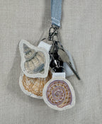 Selkie “The Reminders - Shell” Talismans – Free Motion Embroidered Patch / Bag Charm image 0