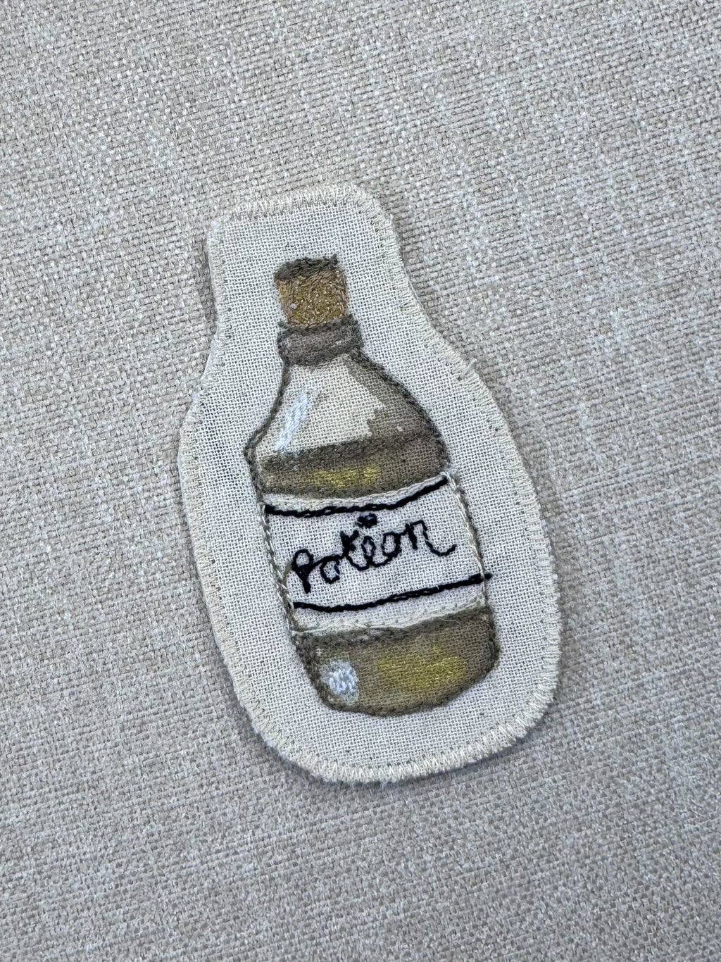 Dandelion “Healing” Talisman – Free Motion Embroidered Patch / Bag Charm image
