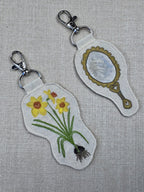Daffodil Narcissus “Self Love” Talisman – Free Motion Embroidered Patch / Bag Charm image 3