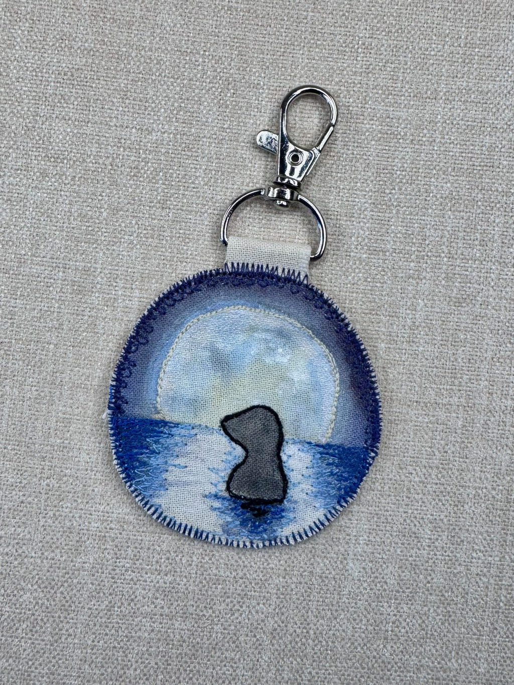 Selkie “True Nature” Talisman – Free Motion Embroidered Patch / Bag Charm image 4