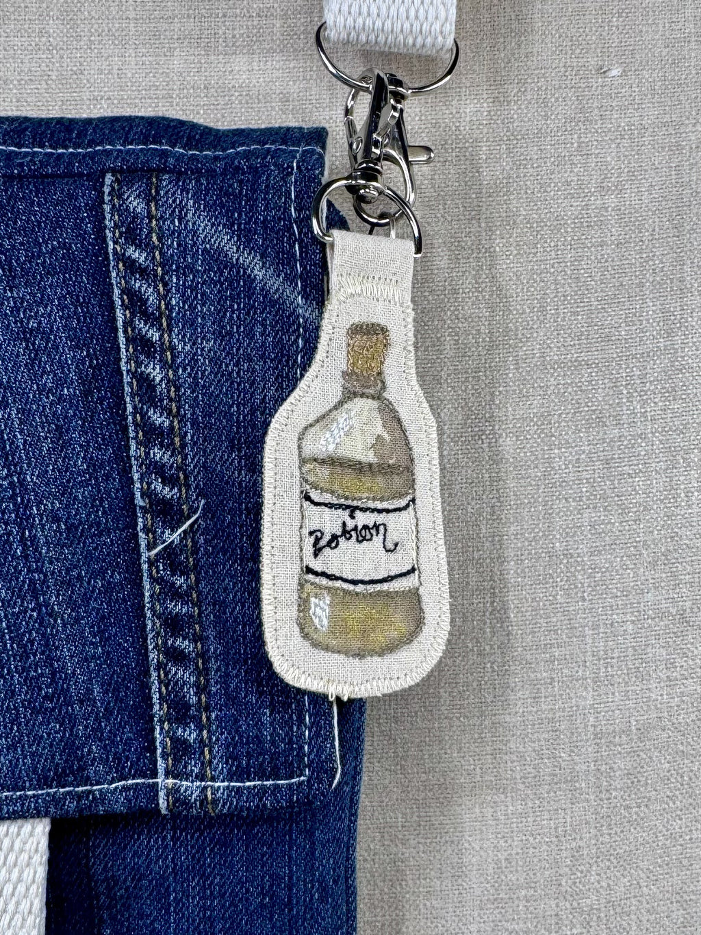 Dandelion “Healing” Talisman – Free Motion Embroidered Patch / Bag Charm image 3