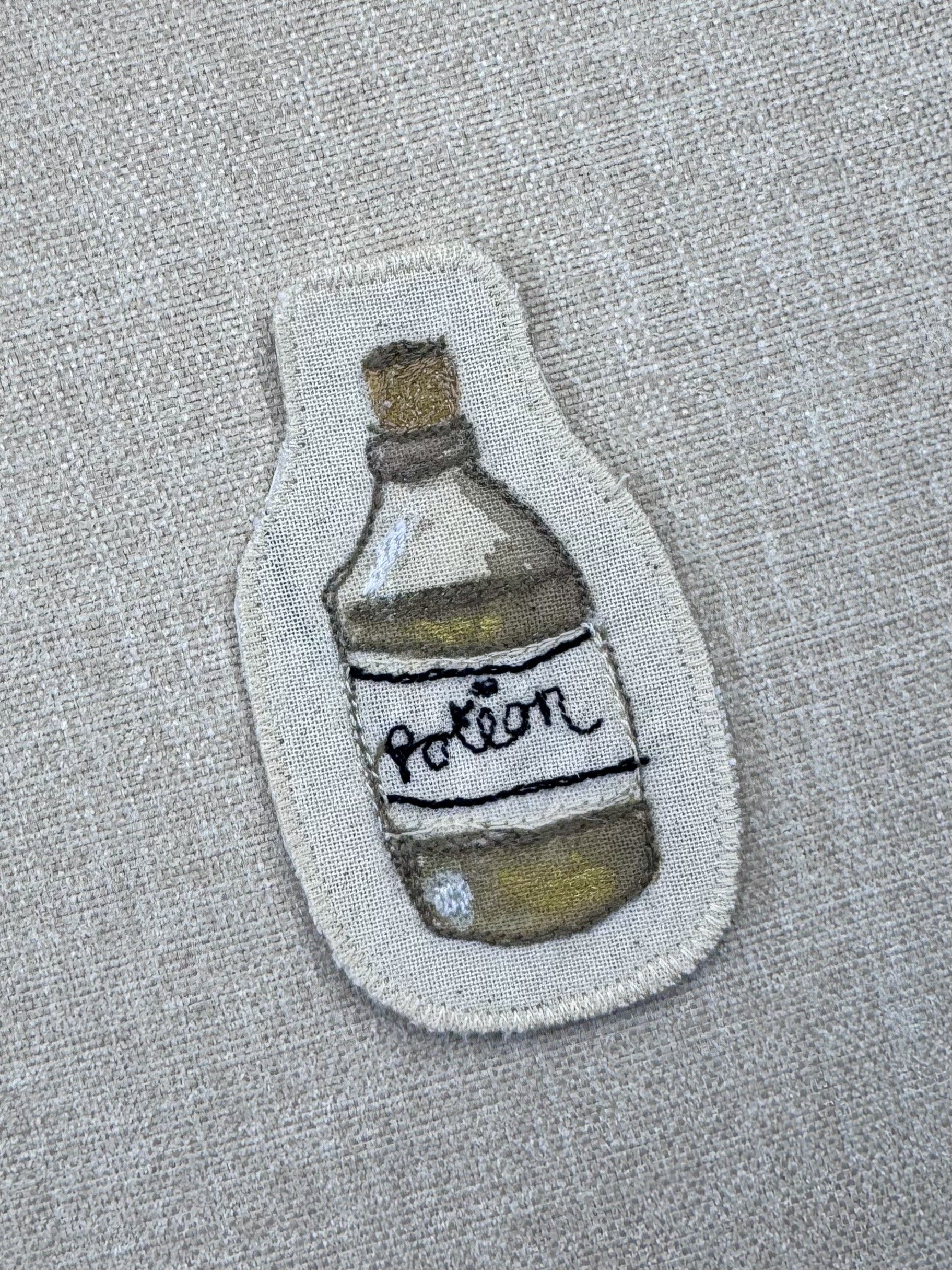 Dandelion “Healing” Talisman – Free Motion Embroidered Patch / Bag Charm image 5