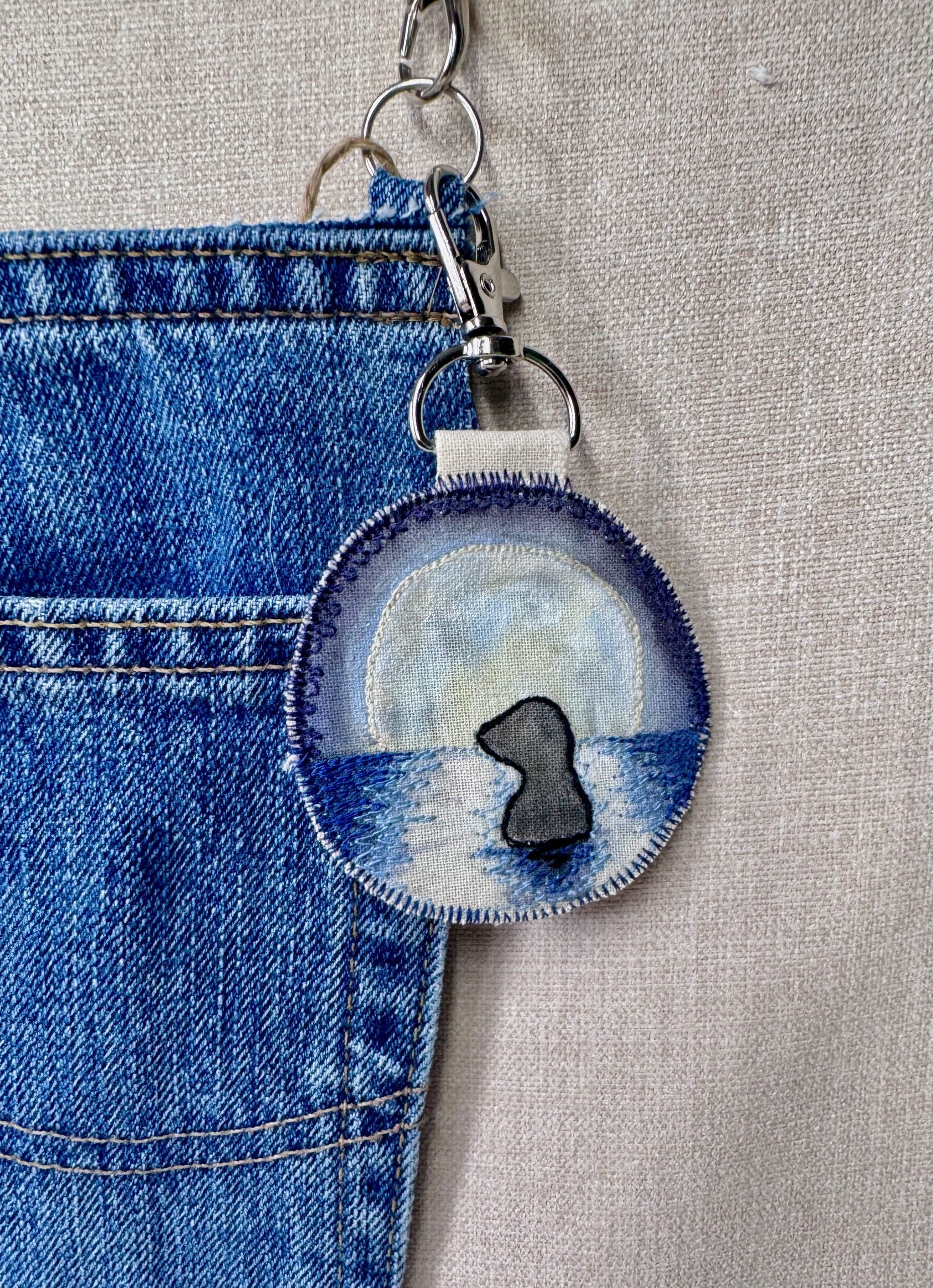 Selkie “True Nature” Talisman – Free Motion Embroidered Patch / Bag Charm image 2