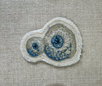 Selkie “Time Passing - Barnacles” Talisman – Free Motion Embroidered Patch / Bag Charm - Iron-on Patch image