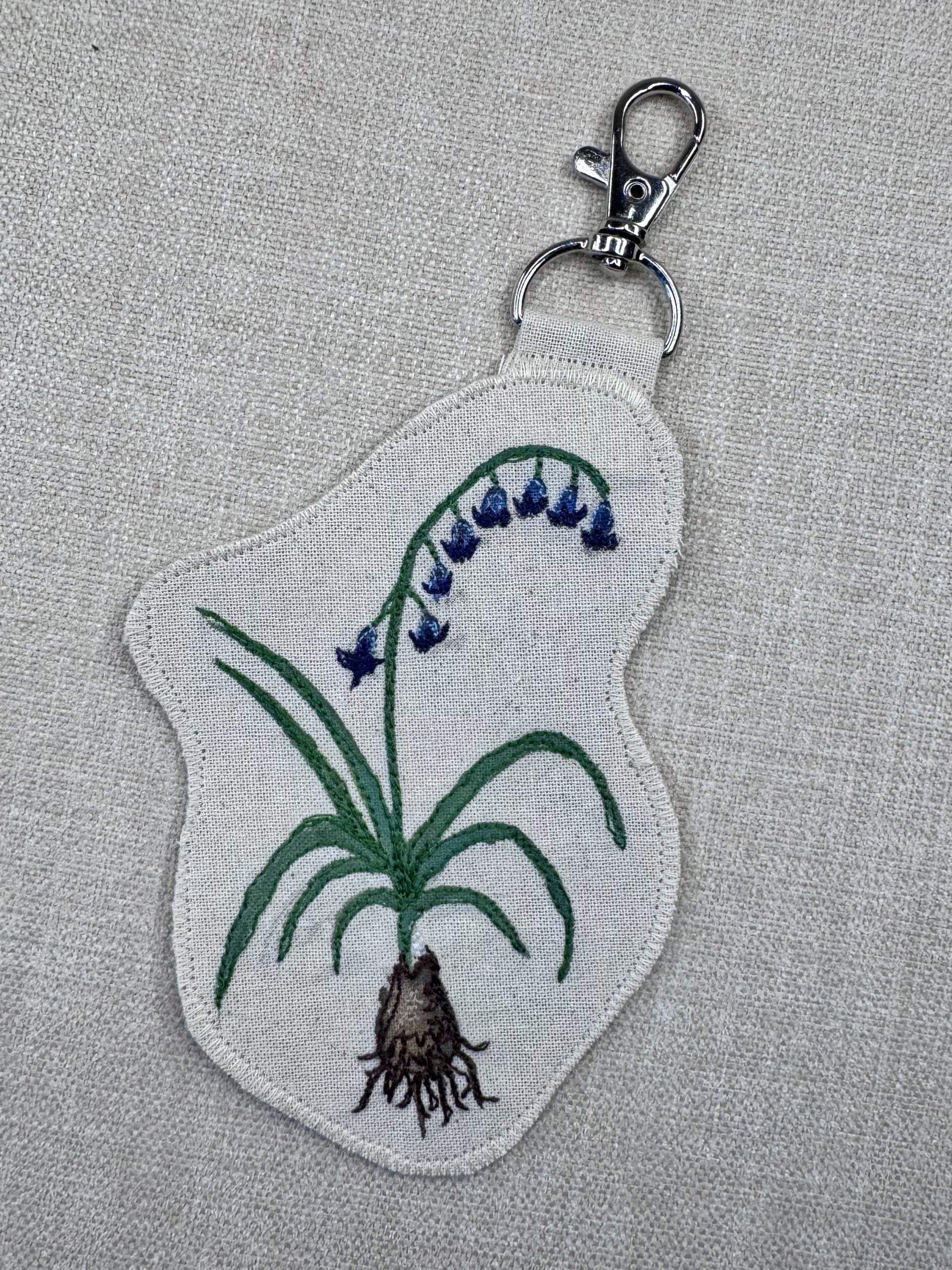 Bluebell “Magic” Talisman – Free Motion Embroidered Patch / Bag Charm image 4