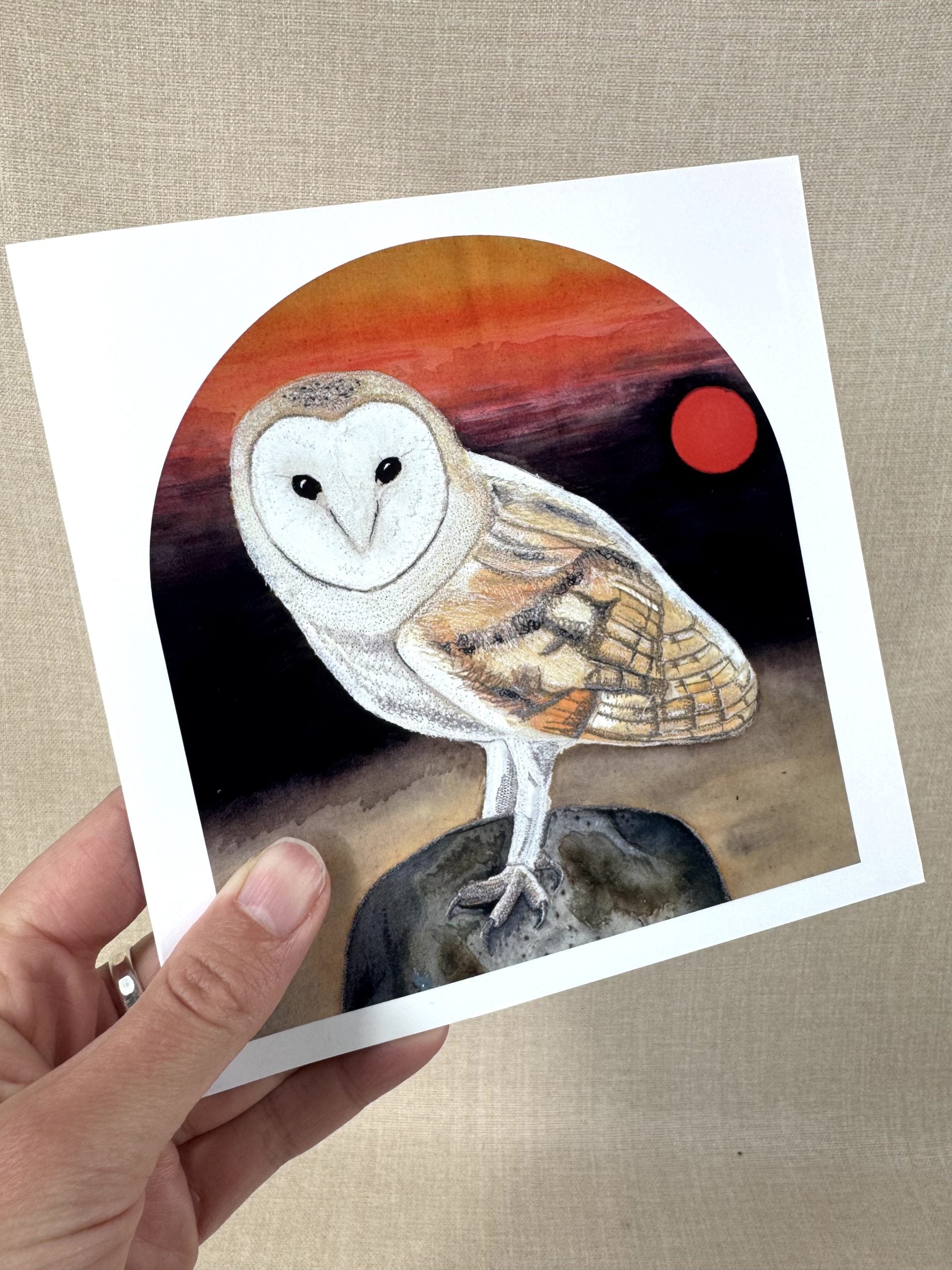 Barn Owl “Awakening” Greetings Card image 1