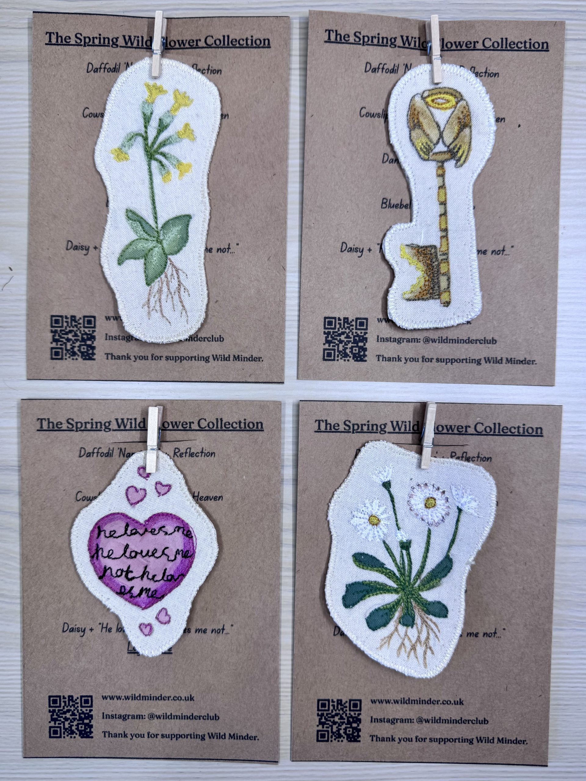 Daisy “He Loves Me, He Loves Me Not” Talisman – Free Motion Embroidered Patch / Bag Charm image 5