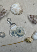 Selkie “Time Passing - Barnacles” Talisman – Free Motion Embroidered Patch / Bag Charm image 0