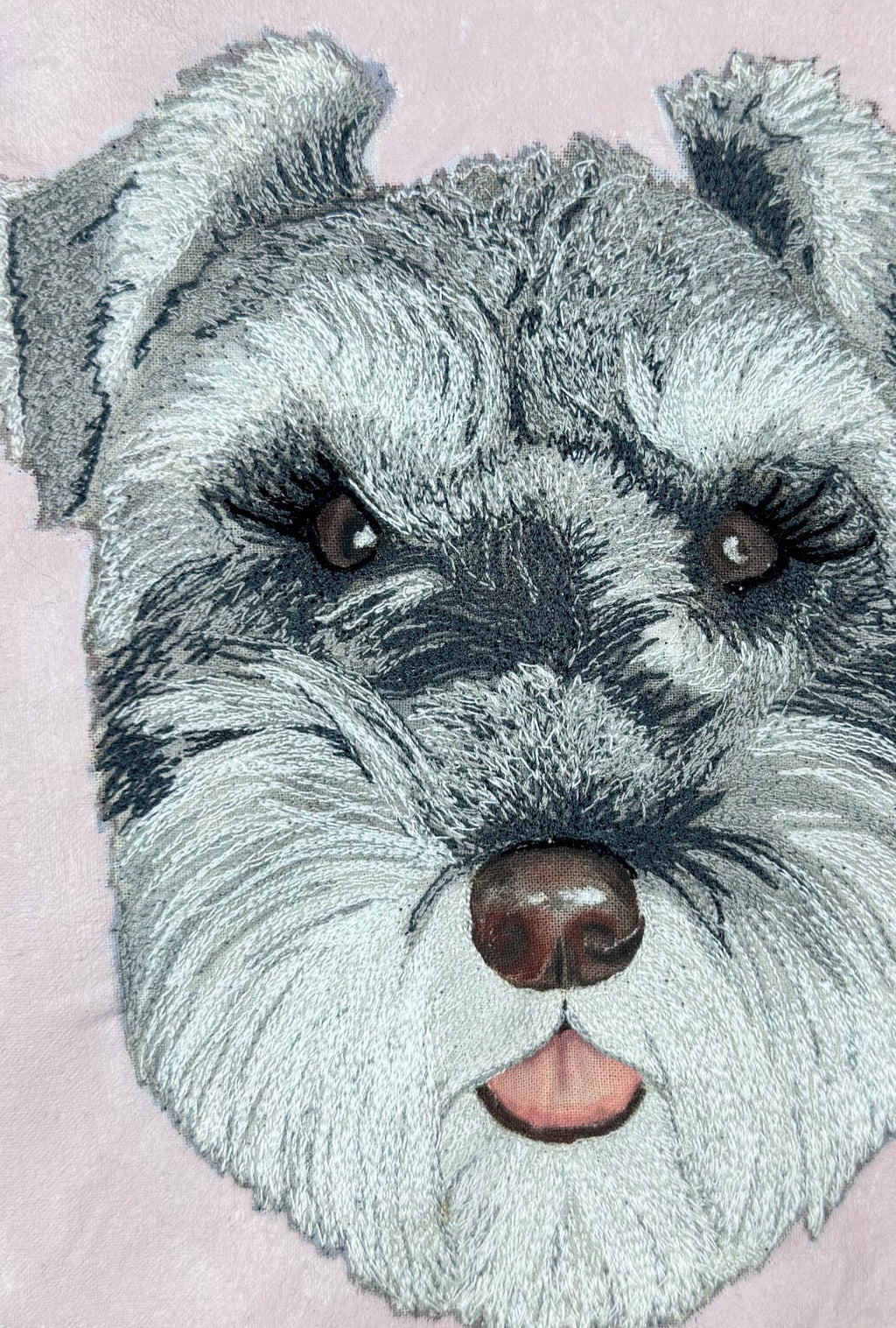 Custom Pet Portrait Commission — Free Motion Embroidered Dog, Cat & Horse Wearable Art image 3
