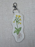 Cowslip Primrose “Faith” Talisman – Free Motion Embroidered Patch / Bag Charm image 3