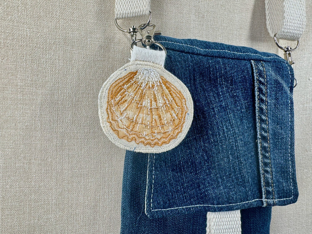 Selkie “The Reminders - Shell” Talismans – Free Motion Embroidered Patch / Bag Charm image 4