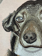 Custom Pet Portrait Commission — Free Motion Embroidered Dog, Cat & Horse Wearable Art image 5