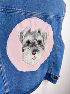 Custom Pet Portrait Commission — Free Motion Embroidered Dog, Cat & Horse Wearable Art image 6