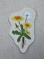 Dandelion “Healing” Talisman – Free Motion Embroidered Patch / Bag Charm image