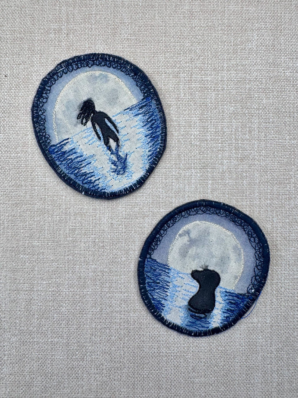 Selkie “Shapeshift” Talisman – Free Motion Embroidered Patch / Bag Charm image 7