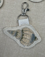 Selkie “The Reminders - Shell” Talismans – Free Motion Embroidered Patch / Bag Charm image