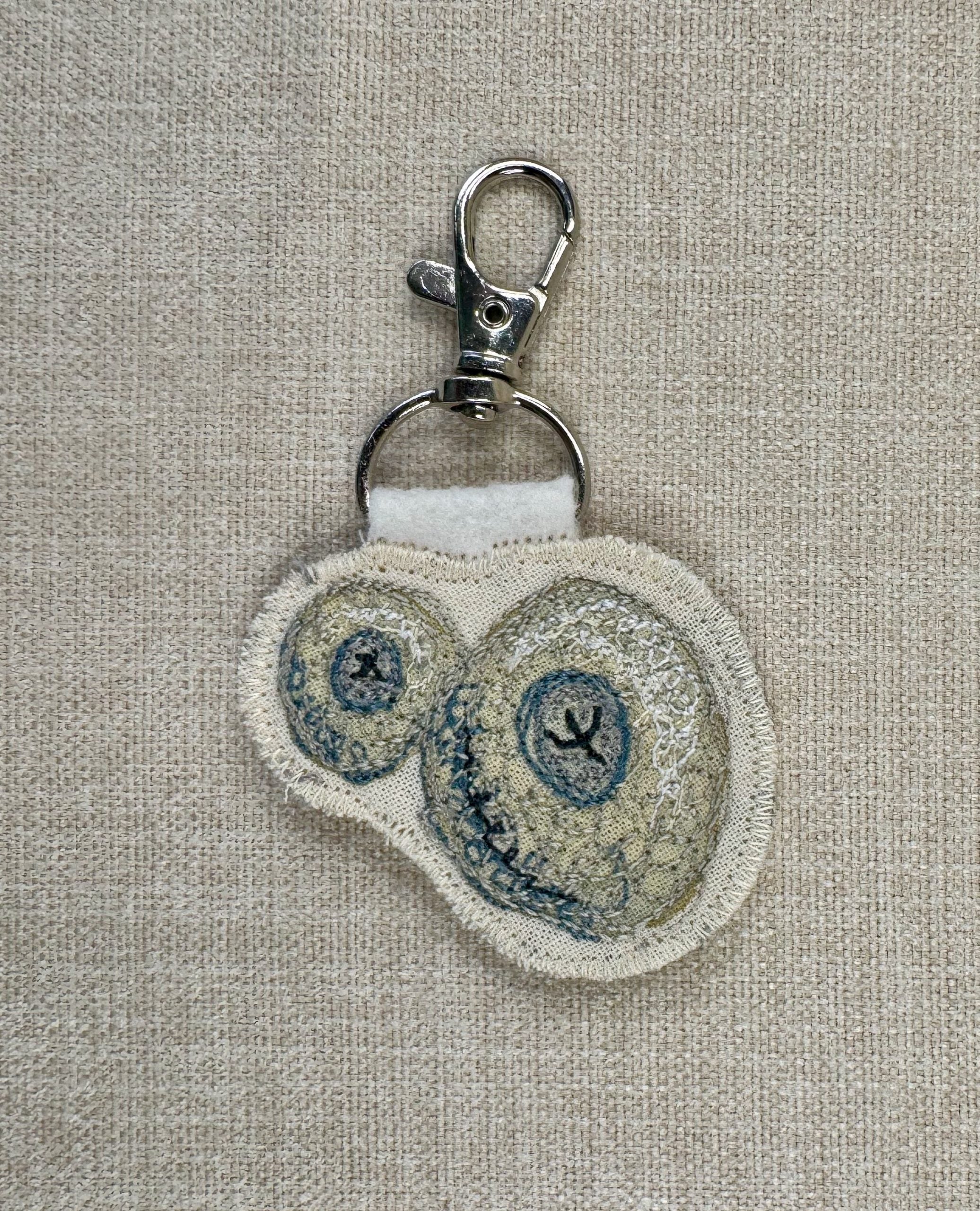 Selkie “Time Passing - Barnacles” Talisman – Free Motion Embroidered Patch / Bag Charm image 4