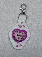 Daisy “He Loves Me, He Loves Me Not” Talisman – Free Motion Embroidered Patch / Bag Charm image
