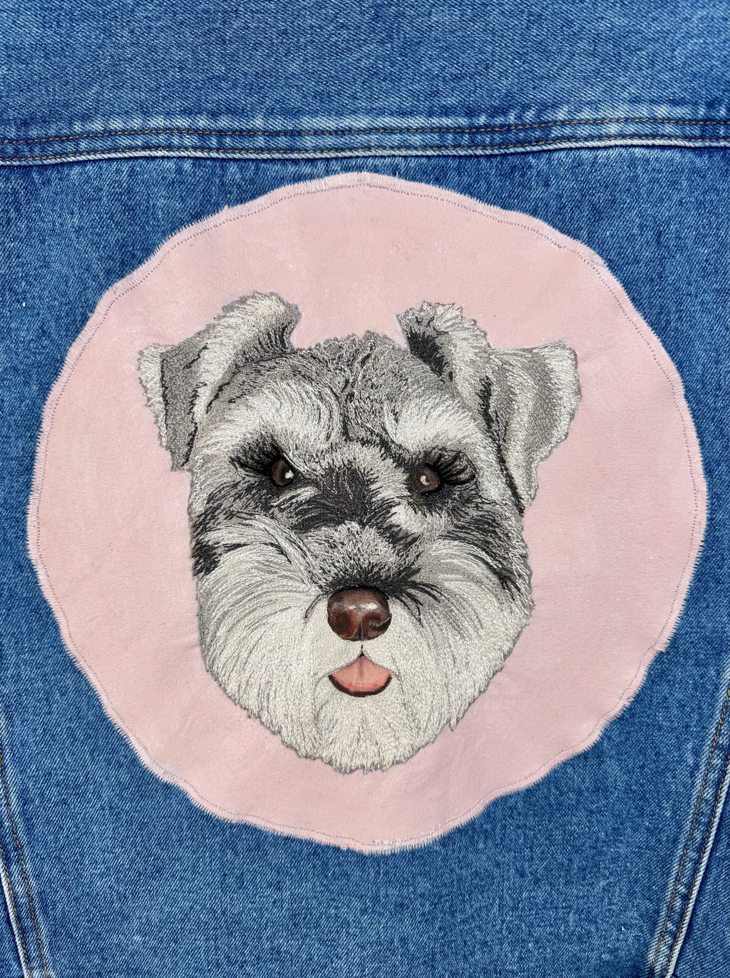 Custom Pet Portrait Commission — Free Motion Embroidered Dog, Cat & Horse Wearable Art image 2