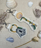 Selkie “Seal Key - True Nature Unlocked” Talisman – Free Motion Embroidered Patch / Bag Charm image 8