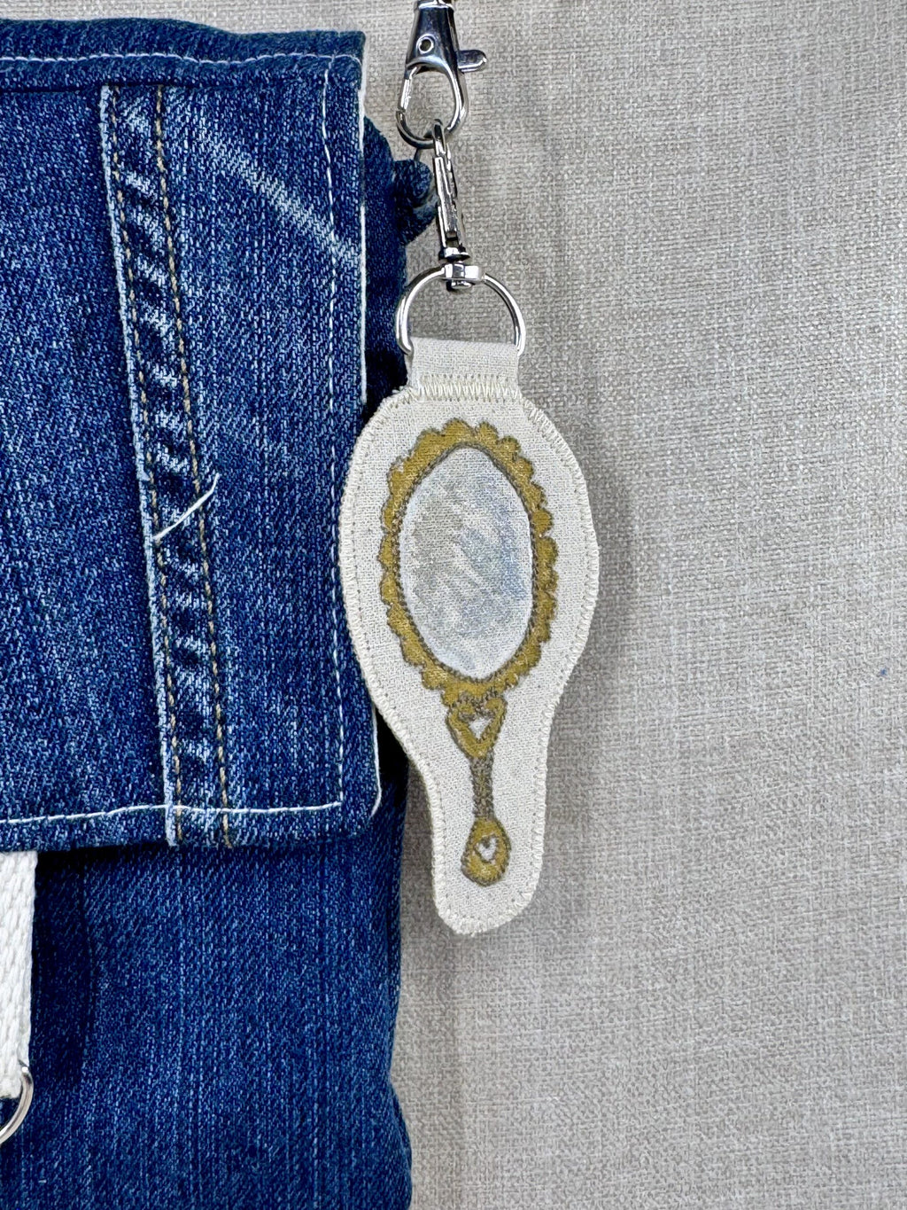 Daffodil Narcissus “Self Love” Talisman – Free Motion Embroidered Patch / Bag Charm image 5