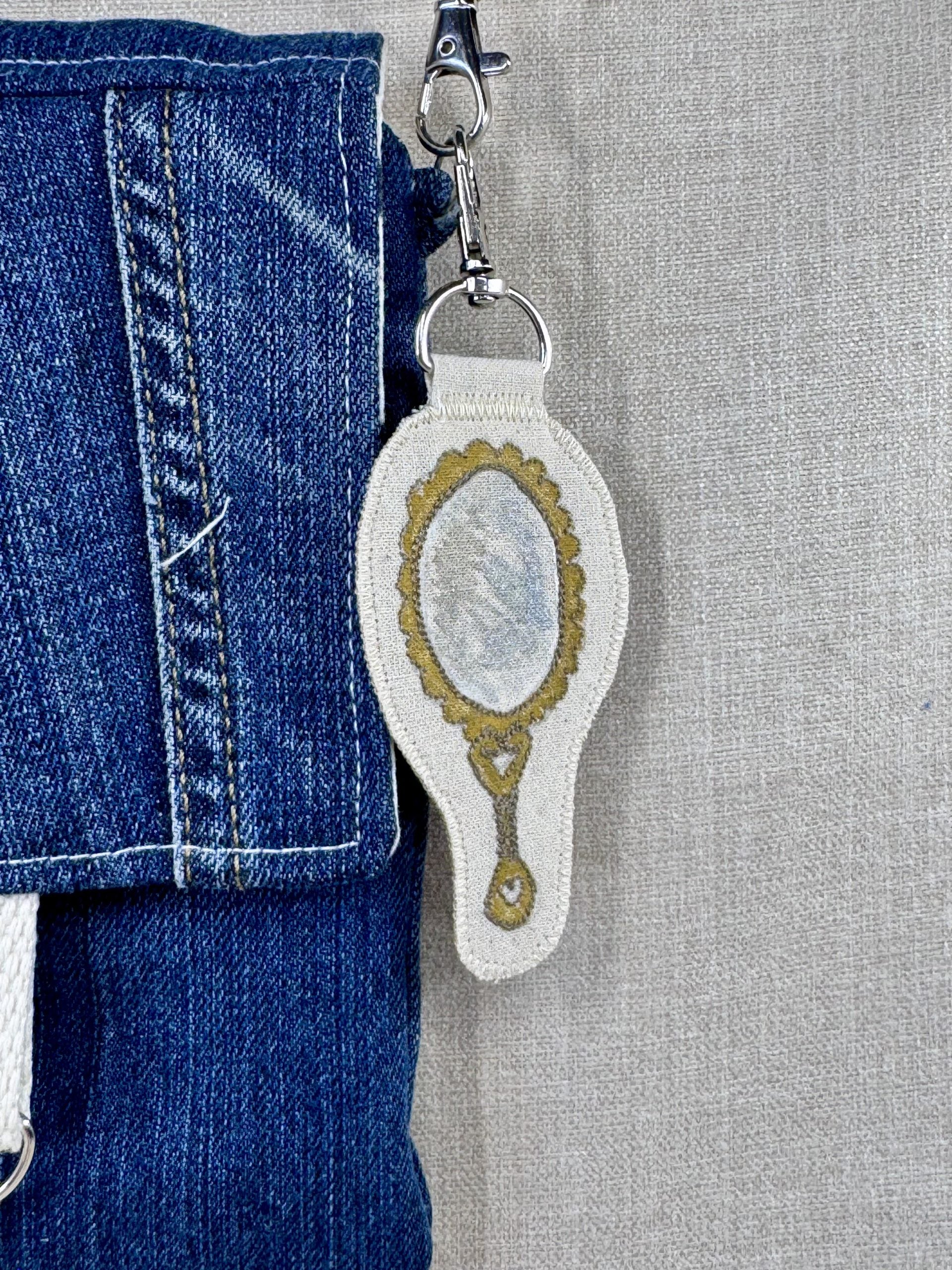 Daffodil Narcissus “Self Love” Talisman – Free Motion Embroidered Patch / Bag Charm image 5