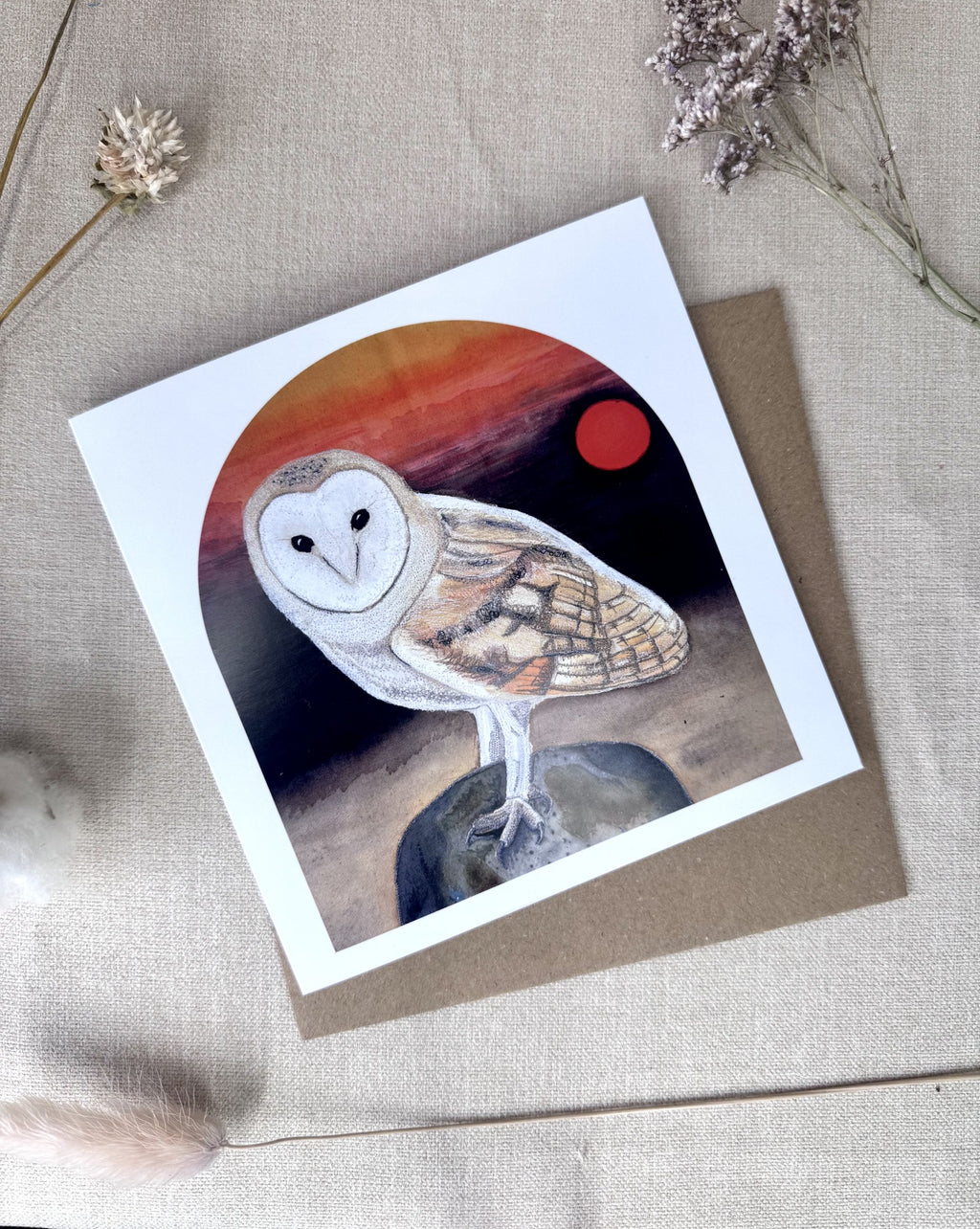 Barn Owl “Awakening” Greetings Card image 0