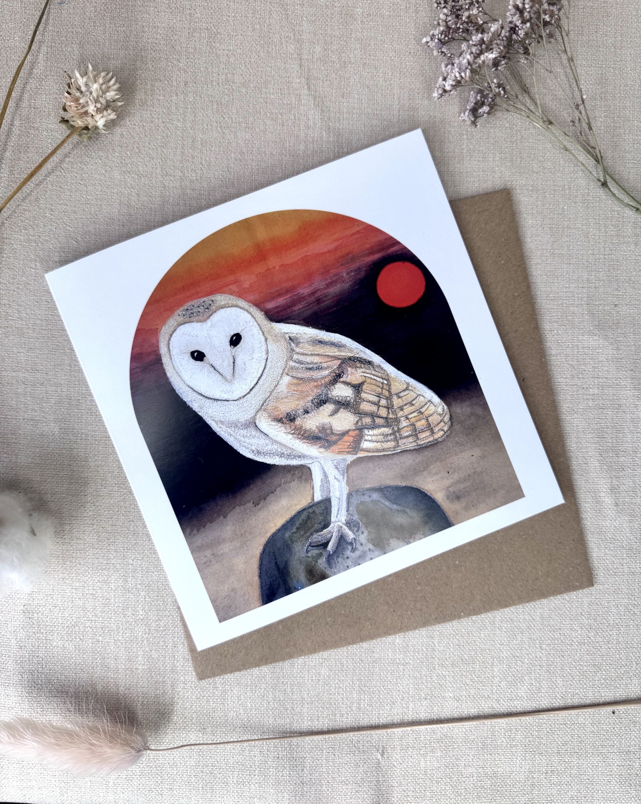 Barn Owl “Awakening” Greetings Card image 0