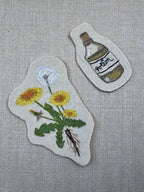 Dandelion “Healing” Talisman – Free Motion Embroidered Patch / Bag Charm image 10