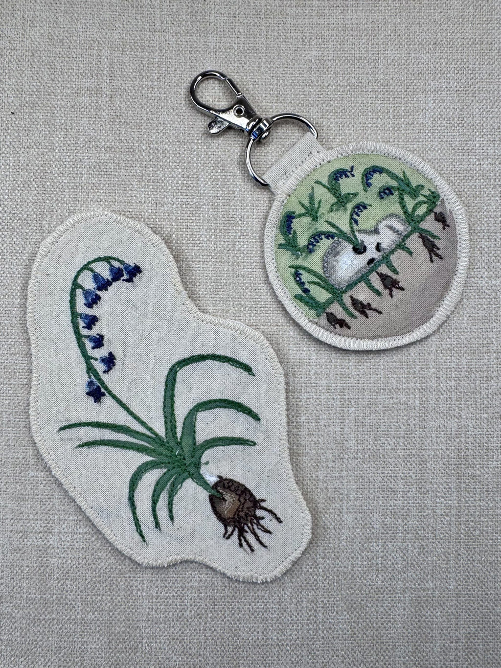 Bluebell “Magic” Talisman – Free Motion Embroidered Patch / Bag Charm image 3