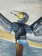 Cormorant “Defiance” Wearable Art – Upcycled oversized black denim jacket image 2