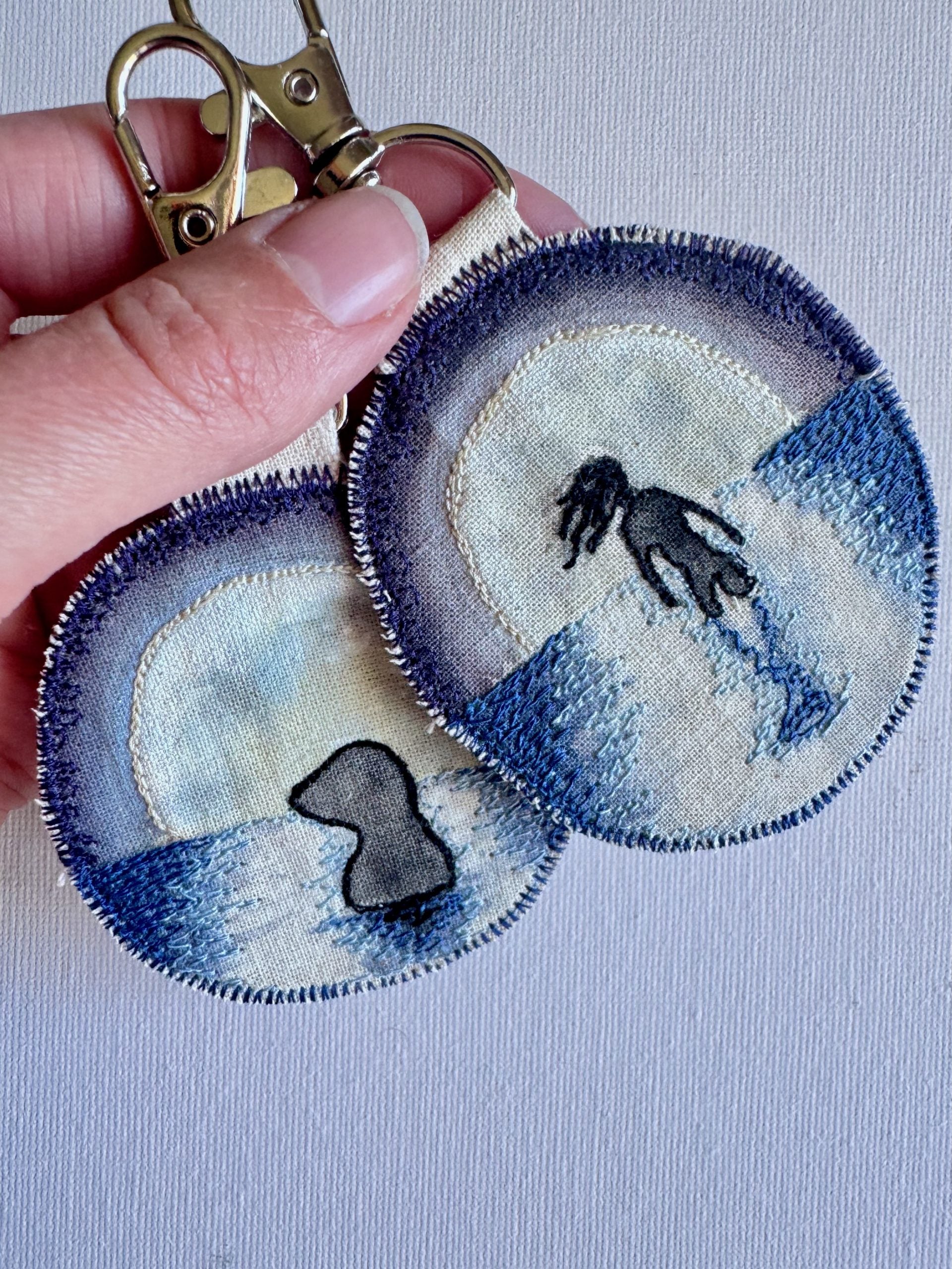 Selkie “True Nature” Talisman – Free Motion Embroidered Patch / Bag Charm image 5