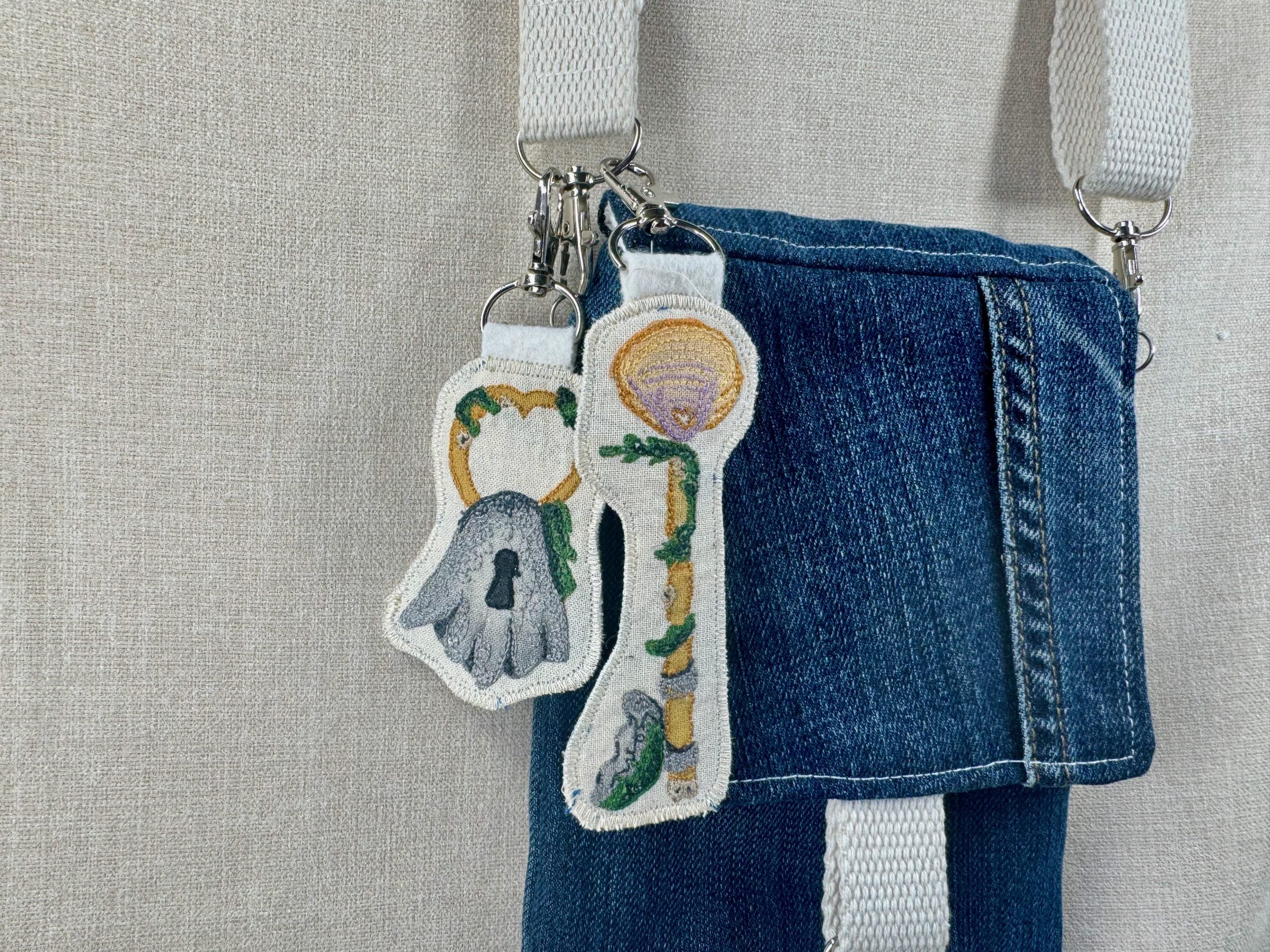 Selkie “Seal Key - True Nature Unlocked” Talisman – Free Motion Embroidered Patch / Bag Charm image 10