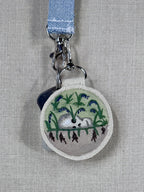 Bluebell “Magic” Talisman – Free Motion Embroidered Patch / Bag Charm image 6