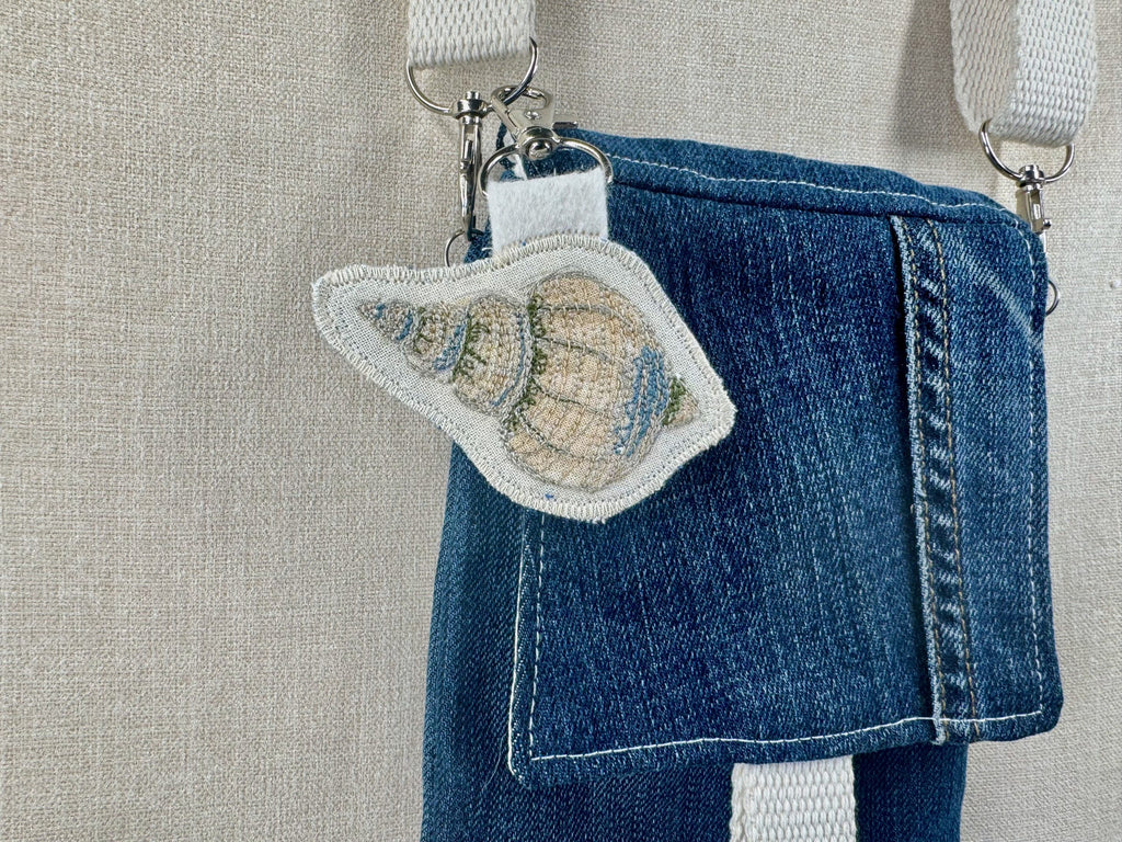 Selkie “The Reminders - Shell” Talismans – Free Motion Embroidered Patch / Bag Charm image 5