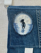 Selkie “Shapeshift” Talisman – Free Motion Embroidered Patch / Bag Charm - Iron-on Patch image