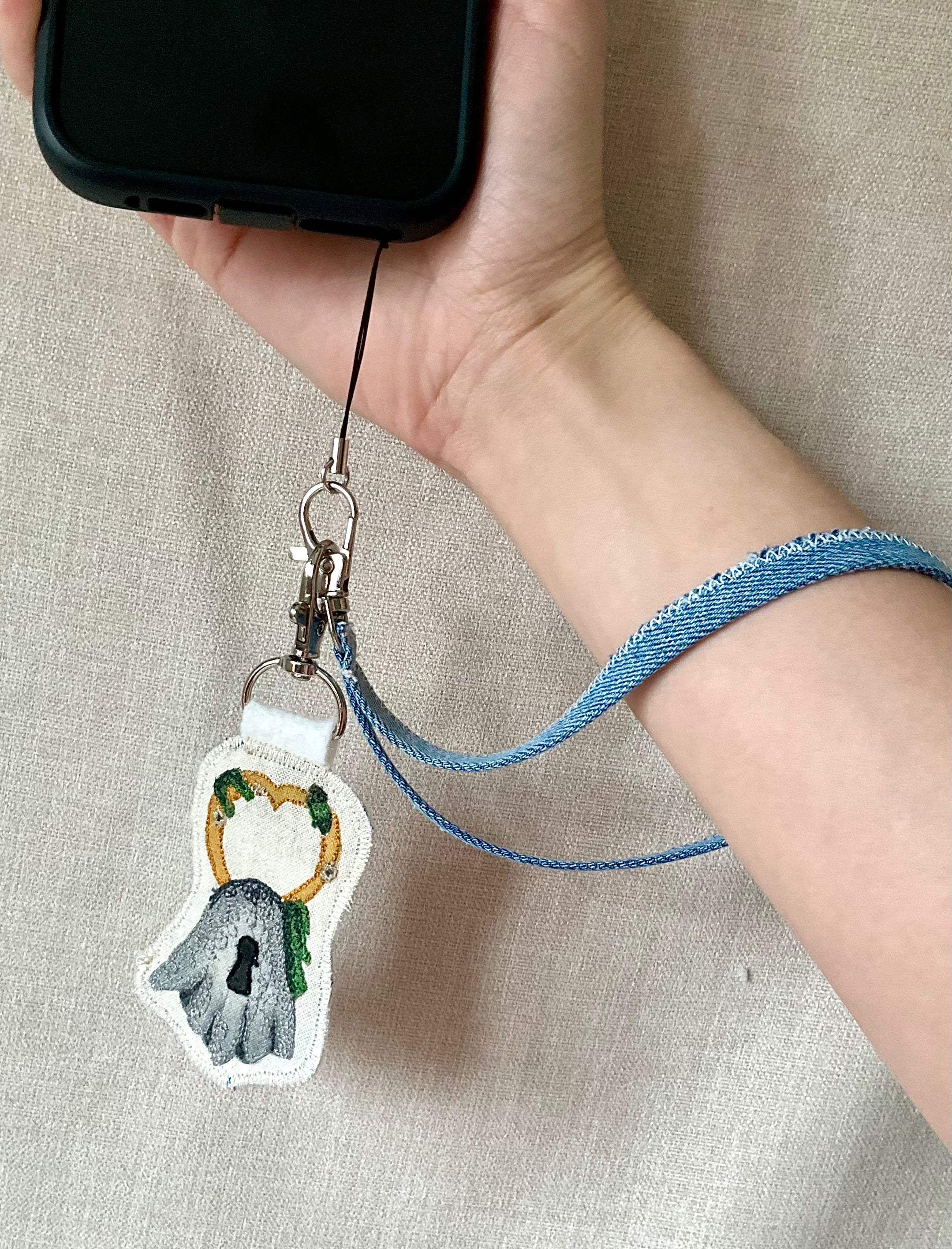 Upcycled Denim Phone Strap