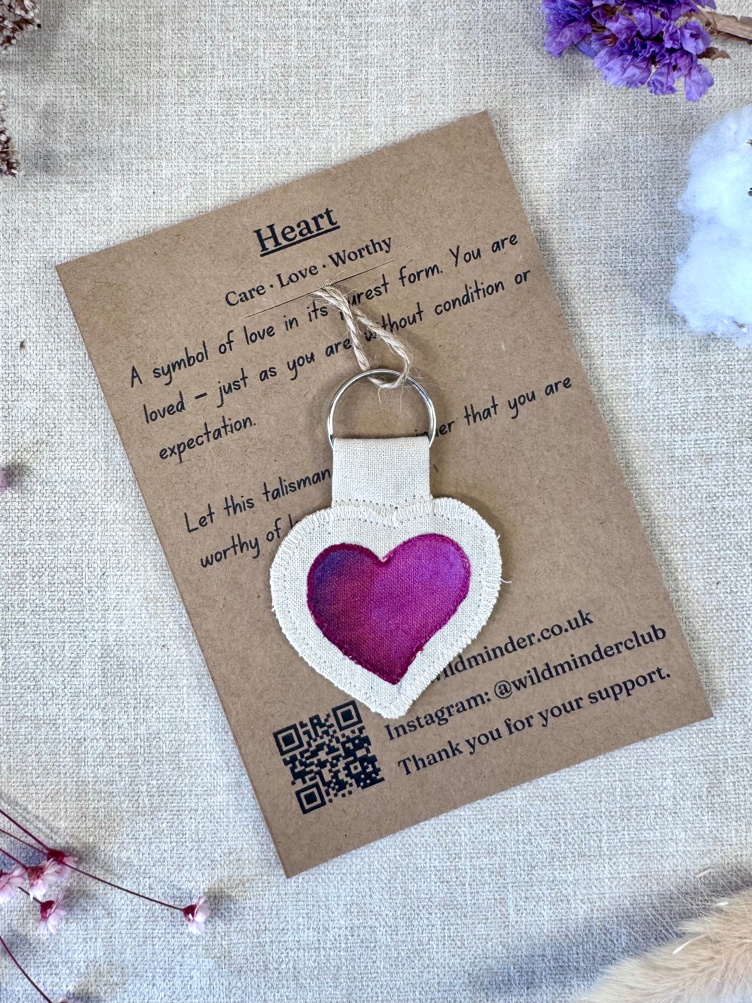Heart "Love" Talisman Key Ring