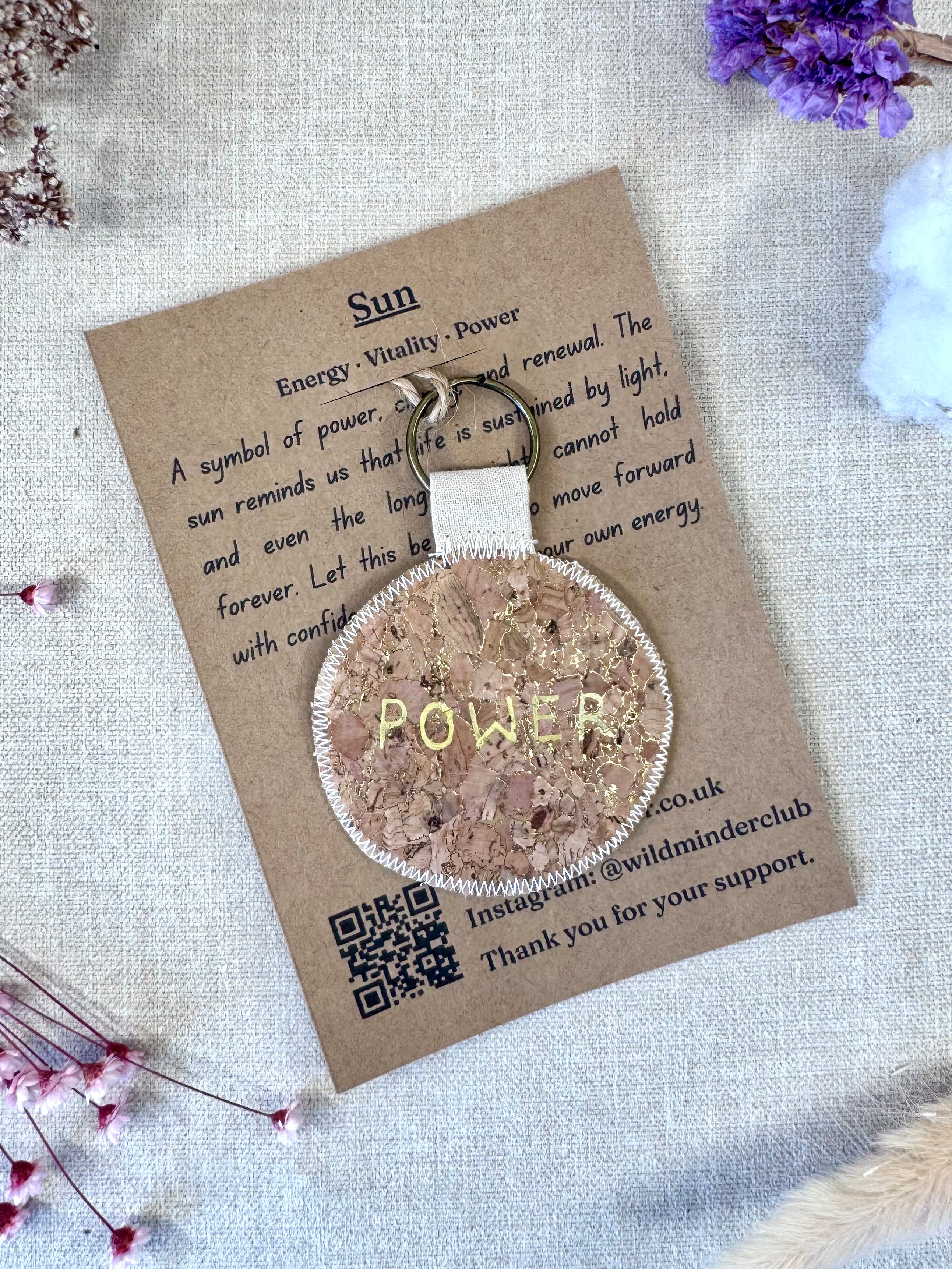 Sun "Power" Talisman Key Ring