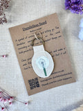 Dandelion Seed "Wish" Talisman Key Ring