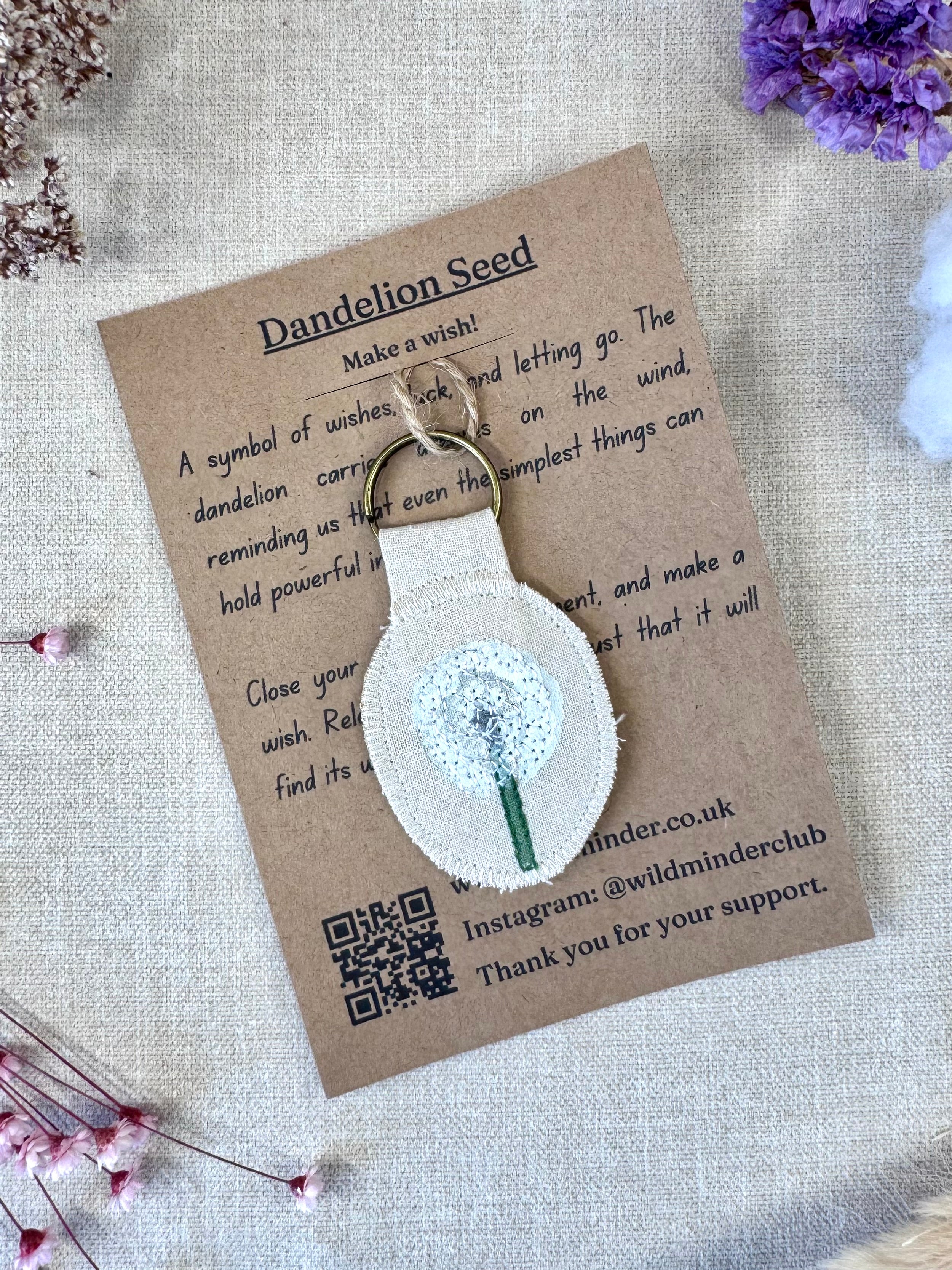 Dandelion Seed "Wish" Talisman Key Ring
