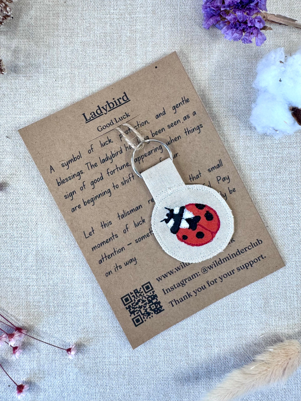 Lady Bird "Good Luck" Talisman Key Ring