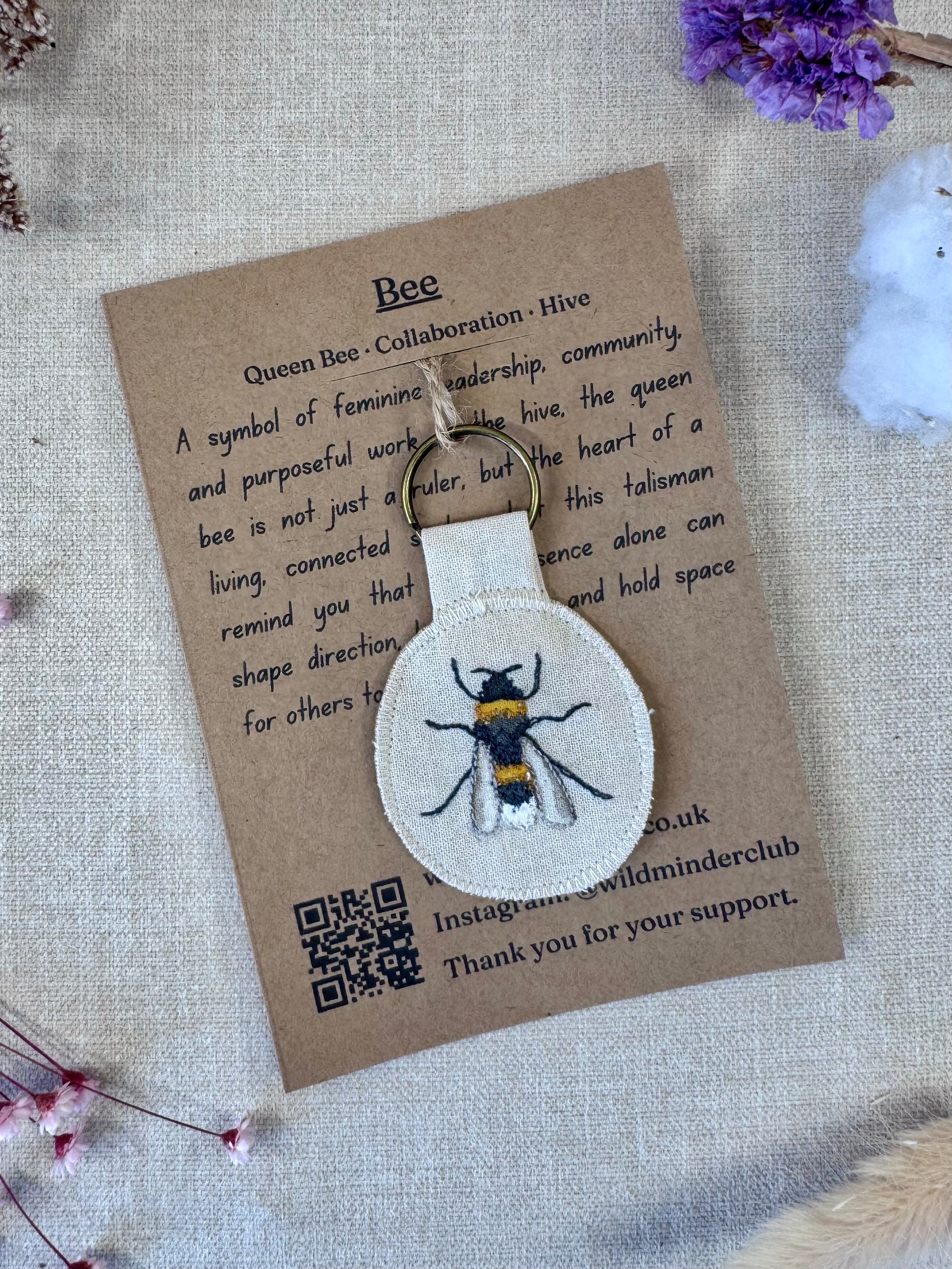 Bee "Purpose" Talisman Key Ring