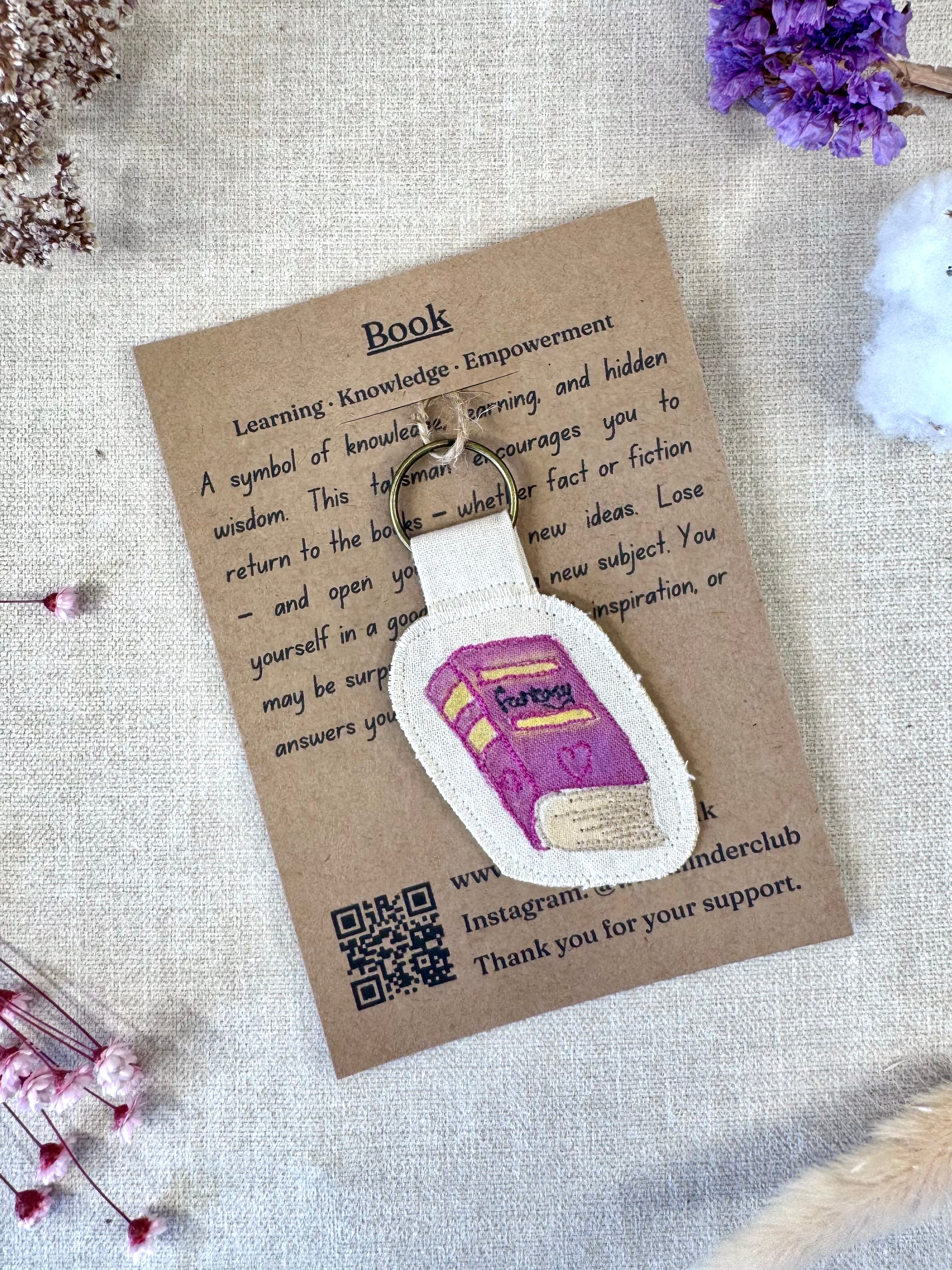 Fantasy Book "Imagination" Talisman Key Ring