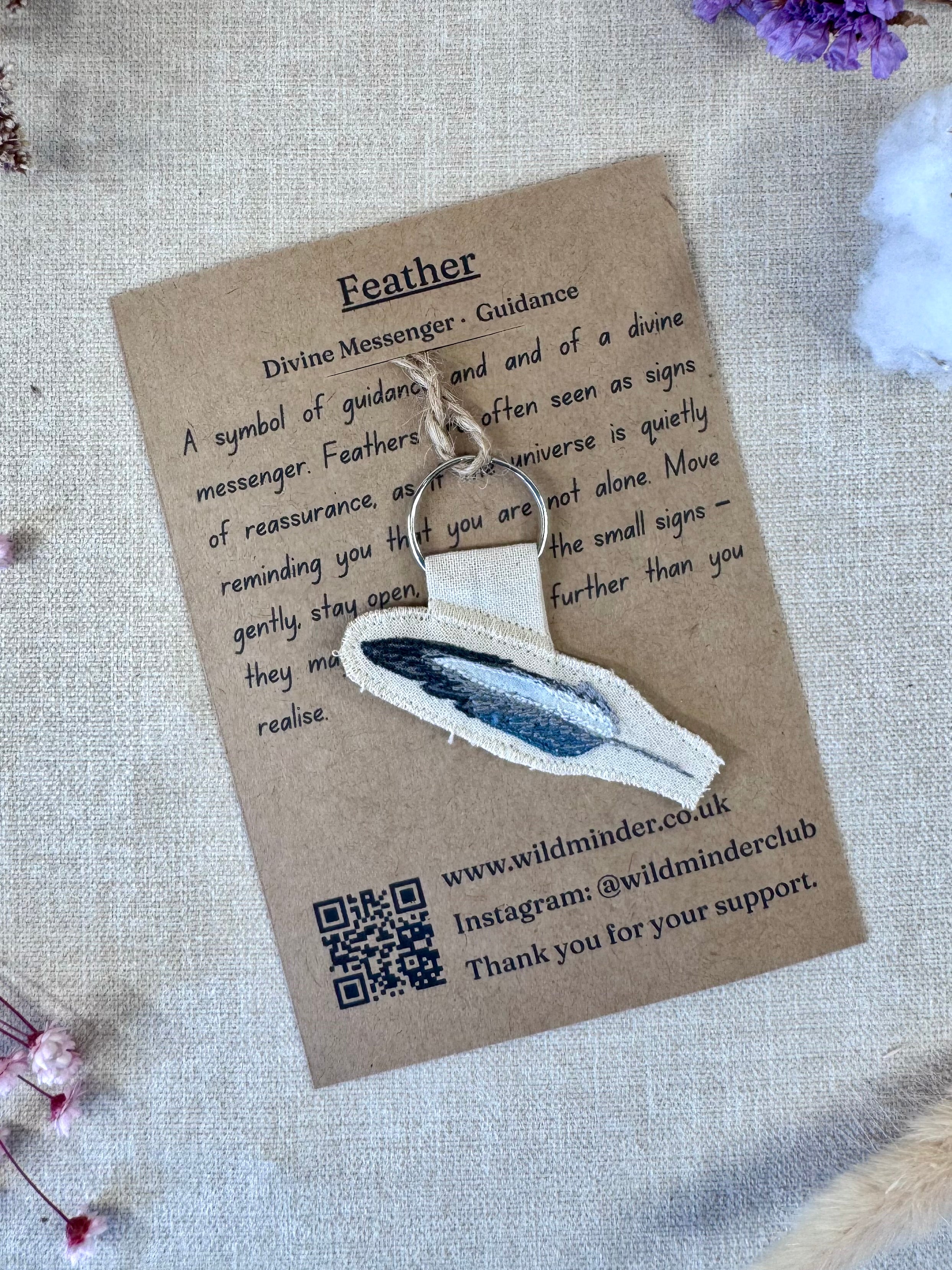 Feather "Guidance" Talisman Key Ring