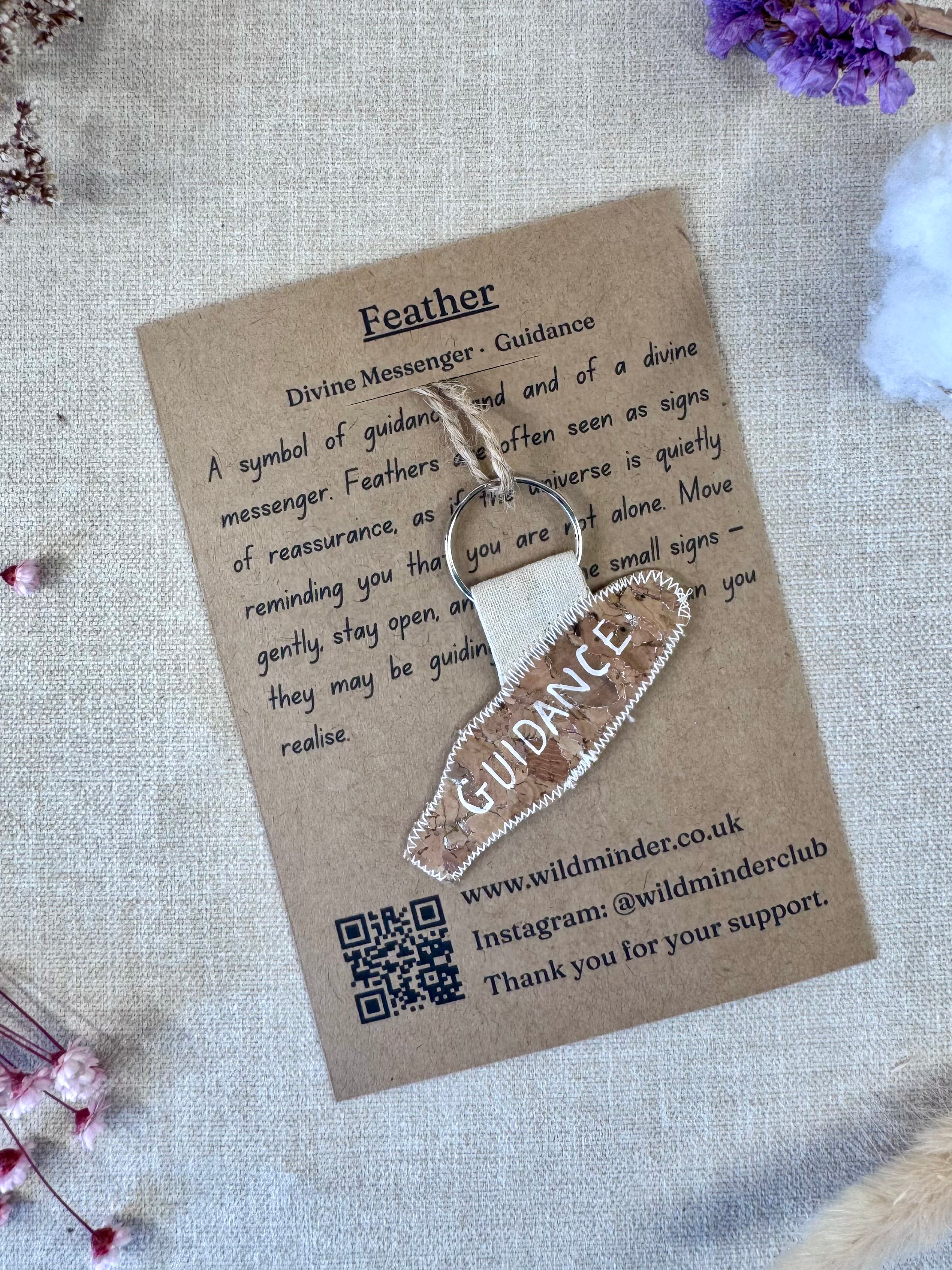 Feather "Guidance" Talisman Key Ring