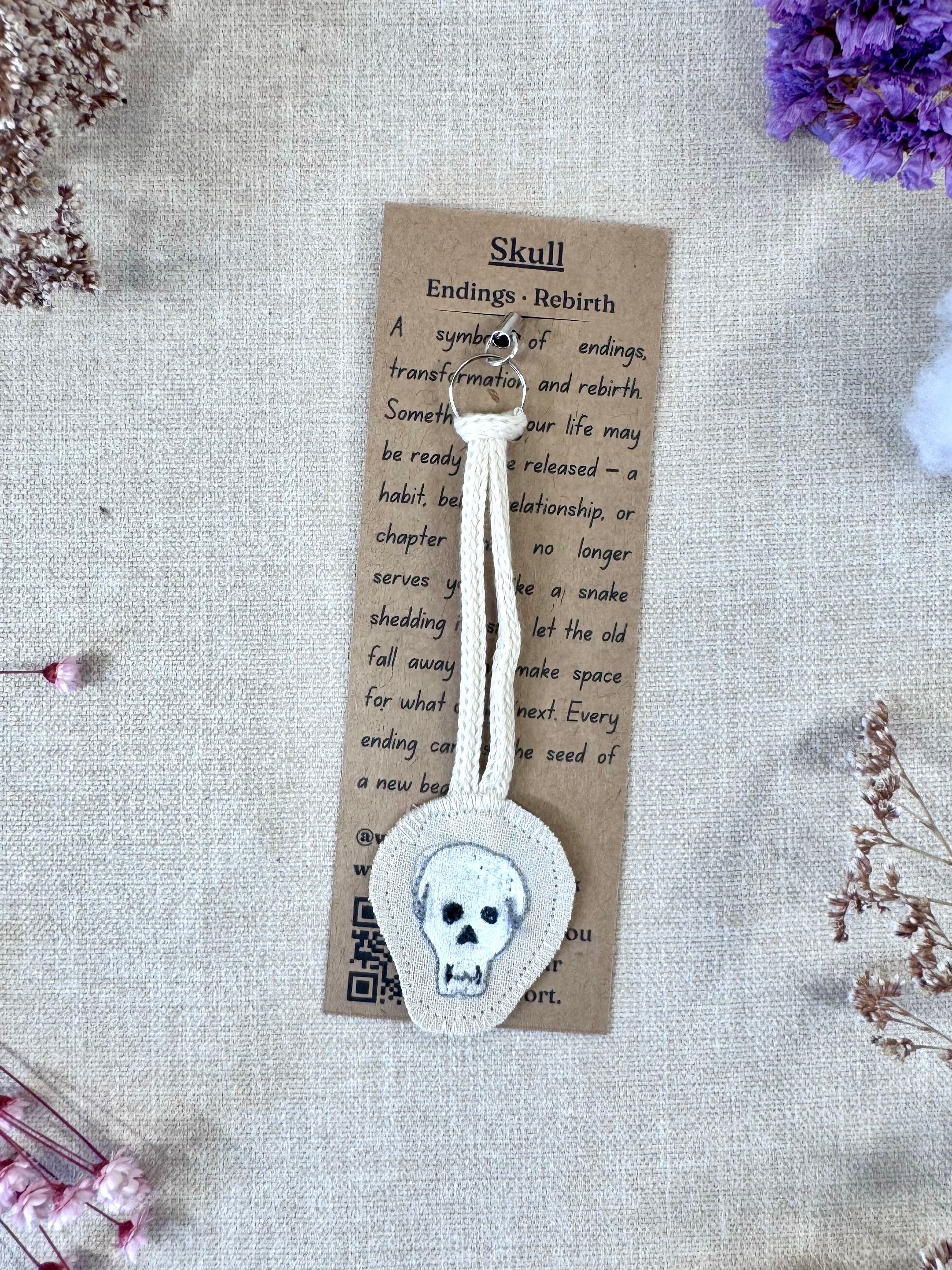 Skull "Rebirth" Talisman Phone Charm