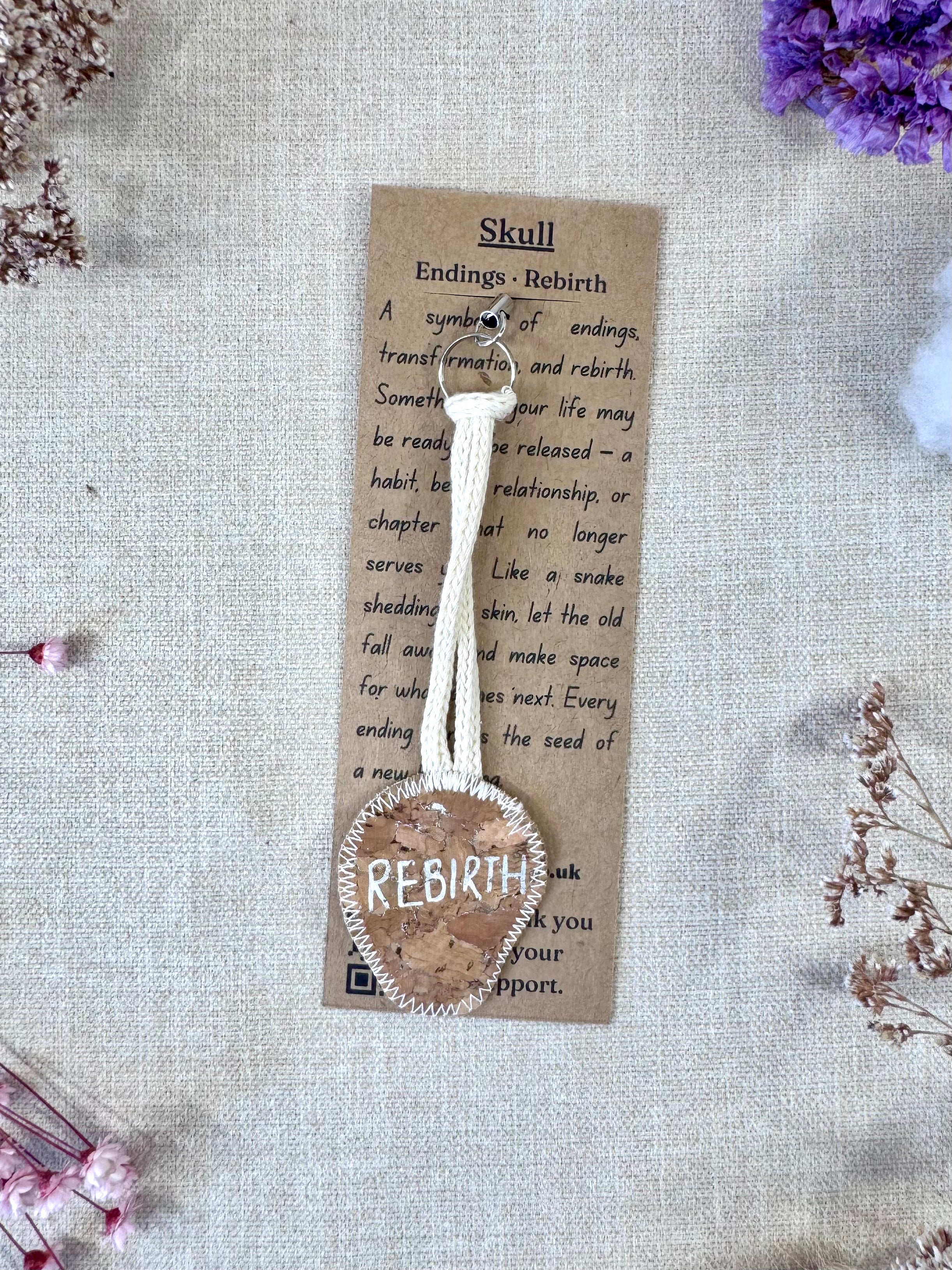 Skull "Rebirth" Talisman Phone Charm