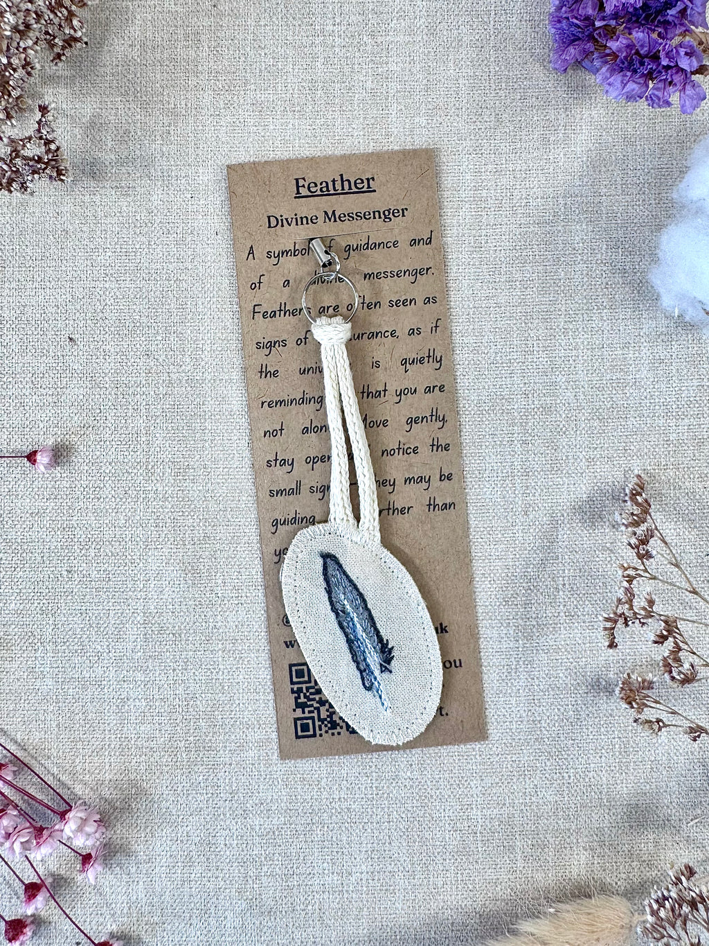 Feather "Guidance" Talisman Phone Charm